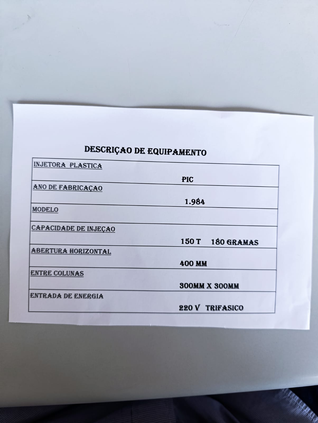 Lote de injetoras usadas! Aceita propostas!!